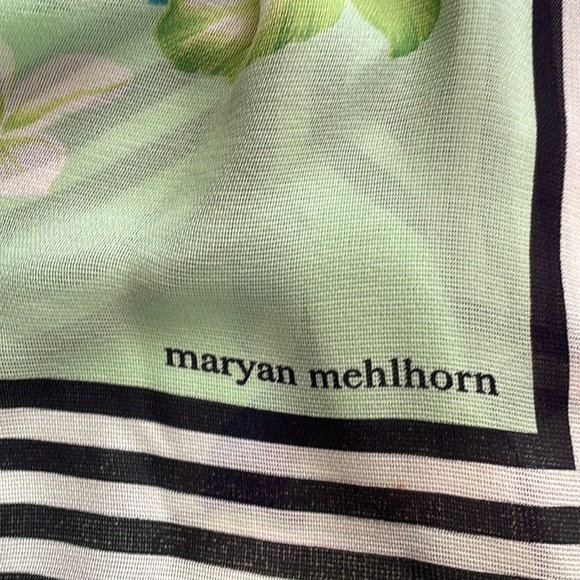 Maryan Mehlhorn textured silk scarf or swimsuit cover up, ECU - Picture 2 of 10